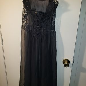 Ladies black sheer nightie